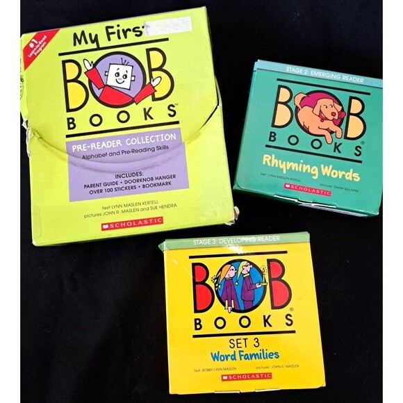Bob Books Lot Rhyming Words Word Families My First Bob Books Scholastic - Picture 1 of 12